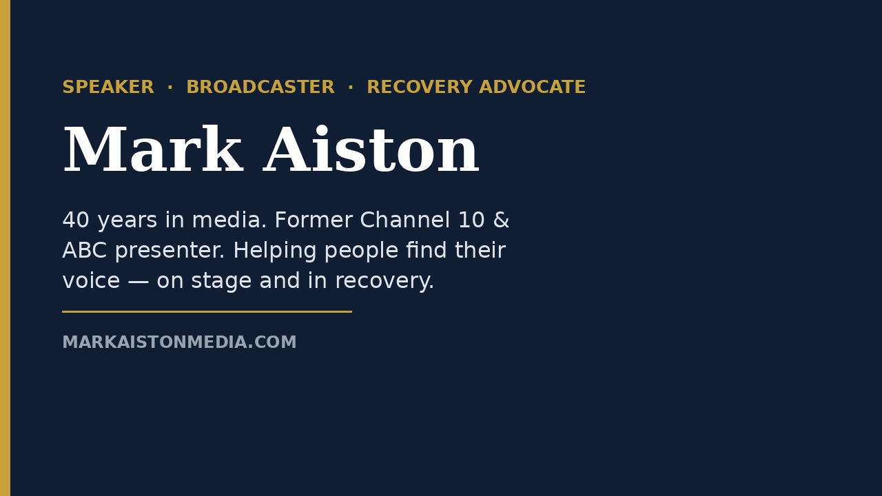 Mark Aiston at the news desk