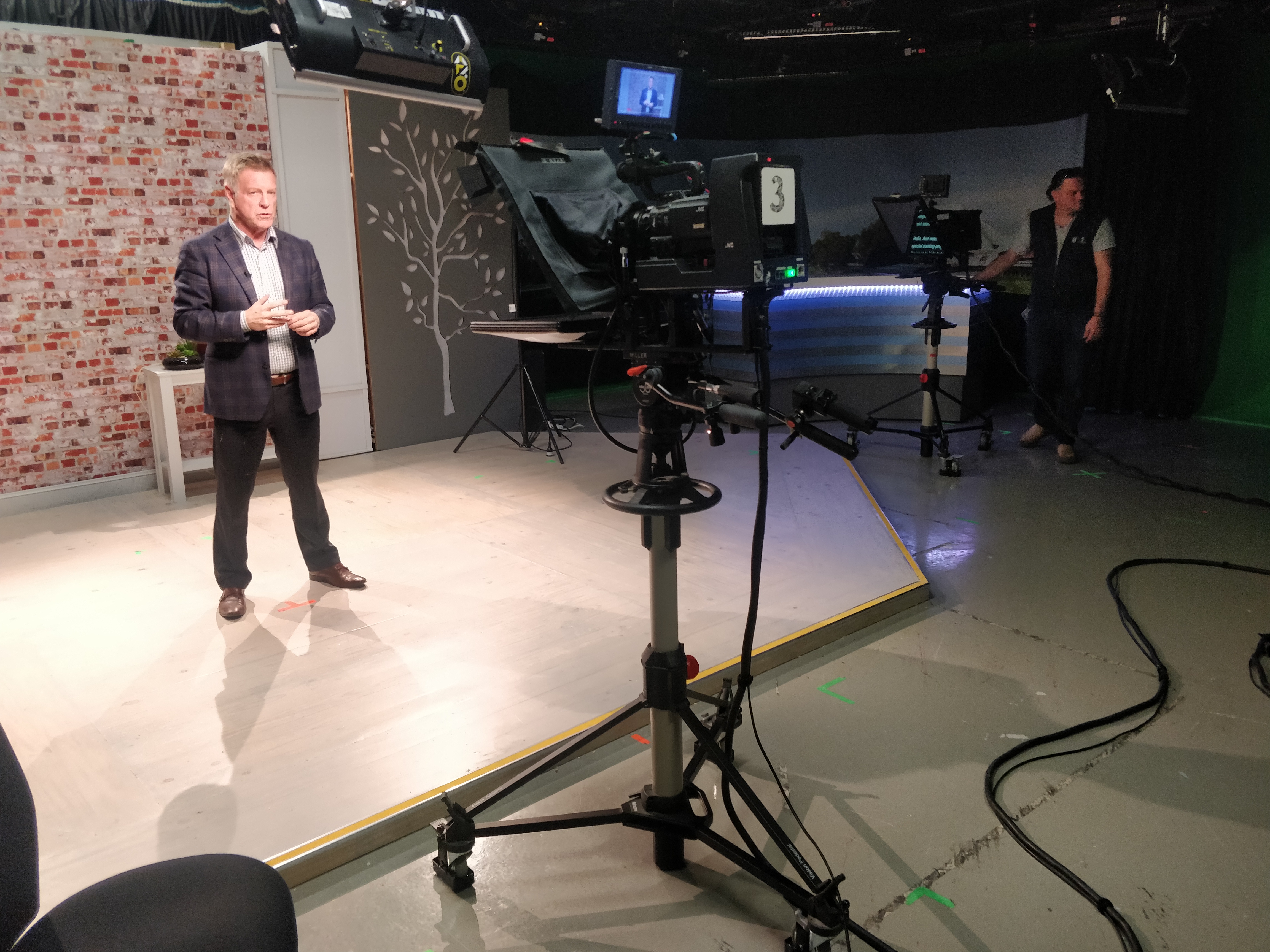 Mark Aiston in Channel 10 TV studio