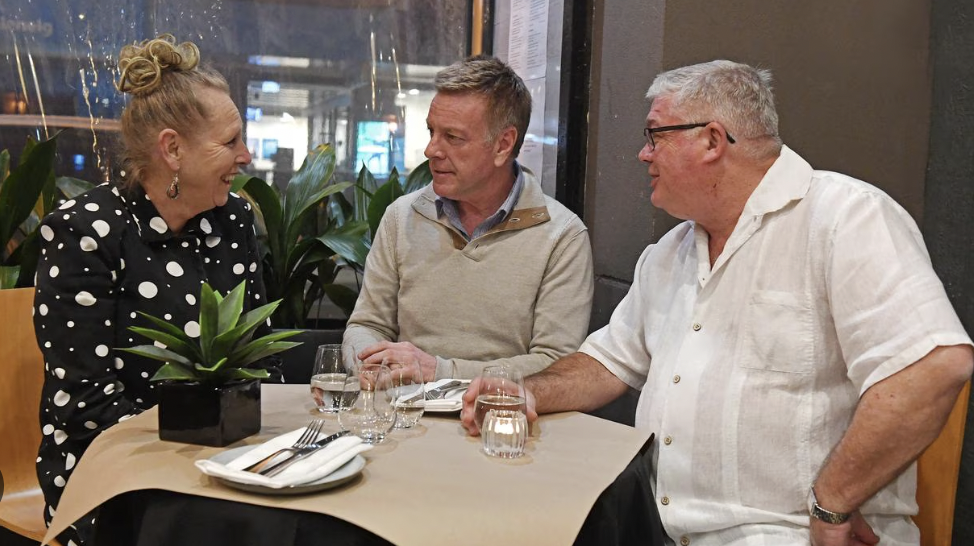 Mark, Kathy and Brad at Glenelg