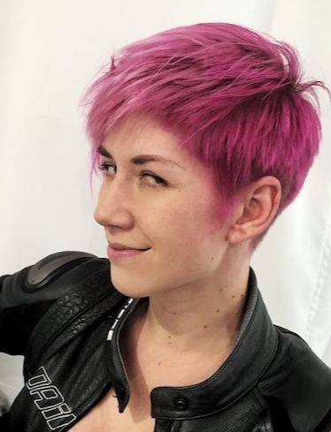 Silvia B., salon owner, Haircut by Design student