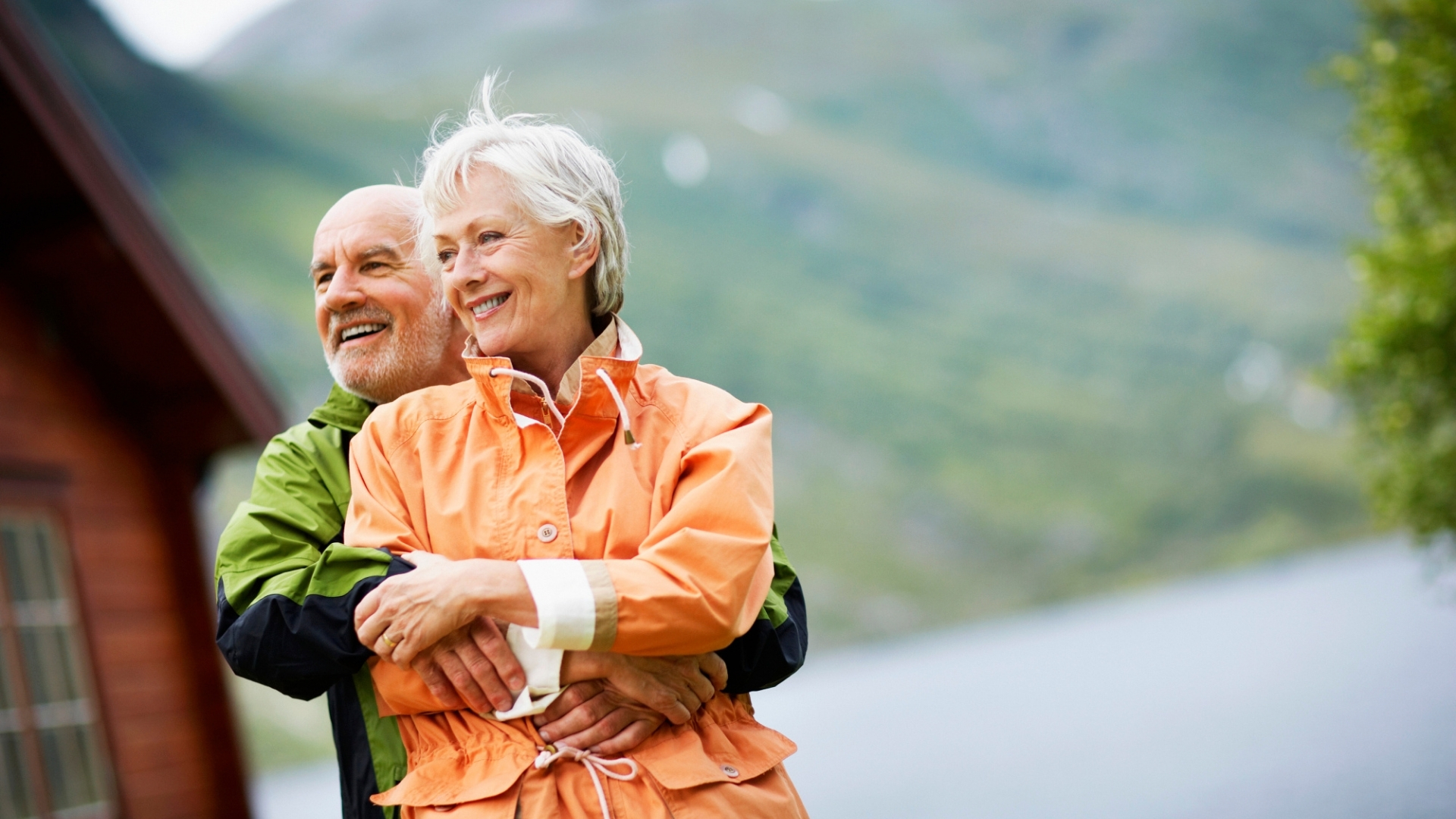 Canadian couple enjoying peace of mind outdoors