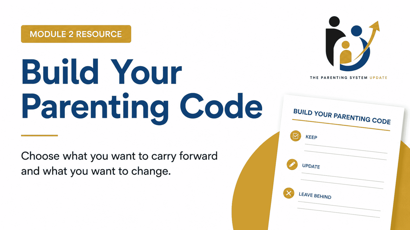 Build Your Parenting Code worksheet preview