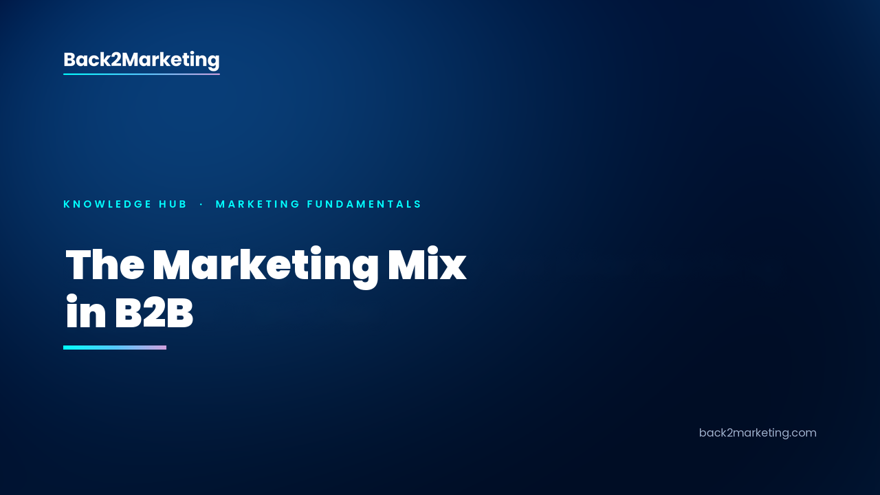 Back2Marketing card: “The Marketing Mix in B2B”