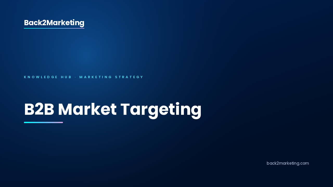 Back2Marketing card: "B2B Market Targeting: How to Choose Which Segments to Serve"