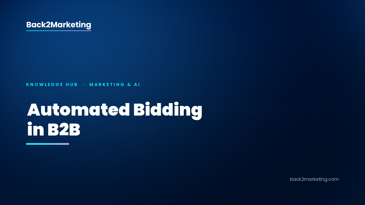 Back2Marketing card: “Automated Bidding in B2B”