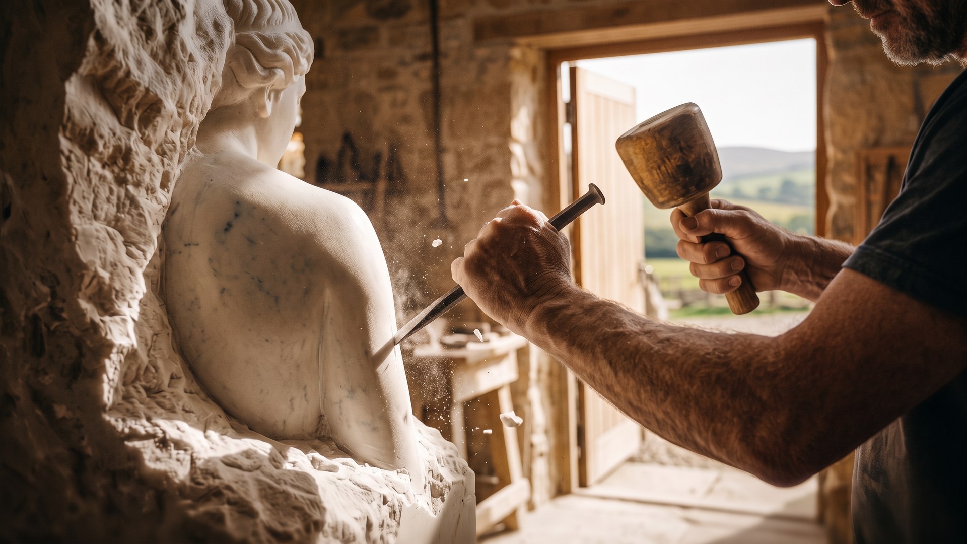 The Chisel: a figure emerging from the marble