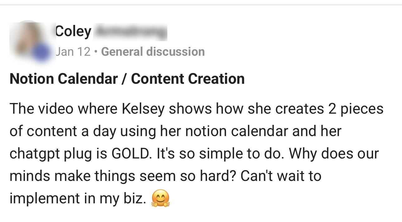 Coley on the Notion content calendar lesson