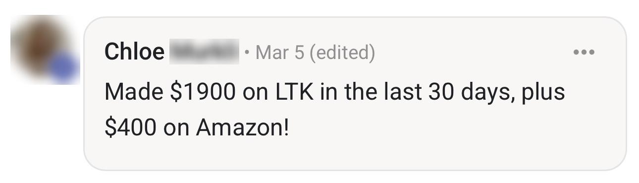 $1900 on LTK plus $400 on Amazon