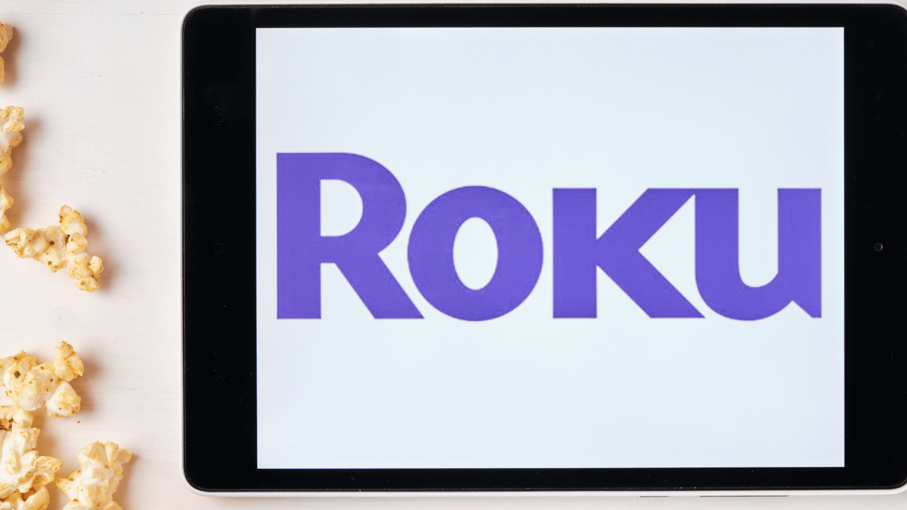 Roku logo on mobile tablet