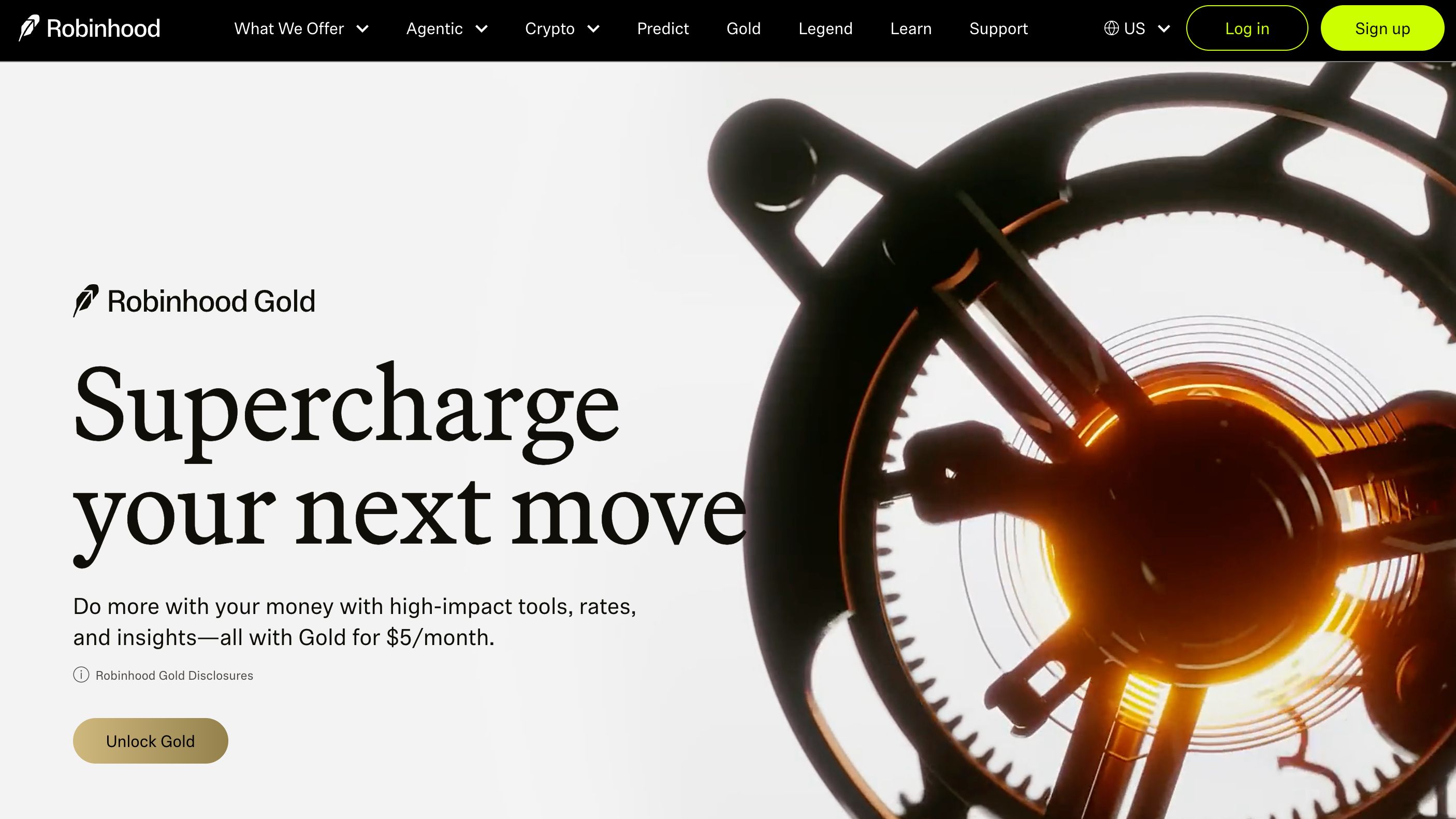 Robinhood Gold webpage on July 30, 2026