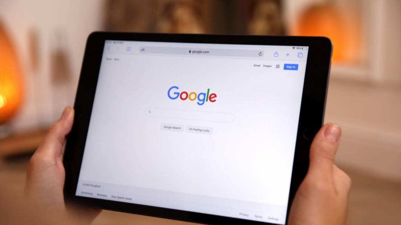 Google homepage blank