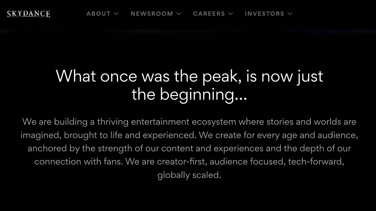 skydance homepage on 2026-10-07