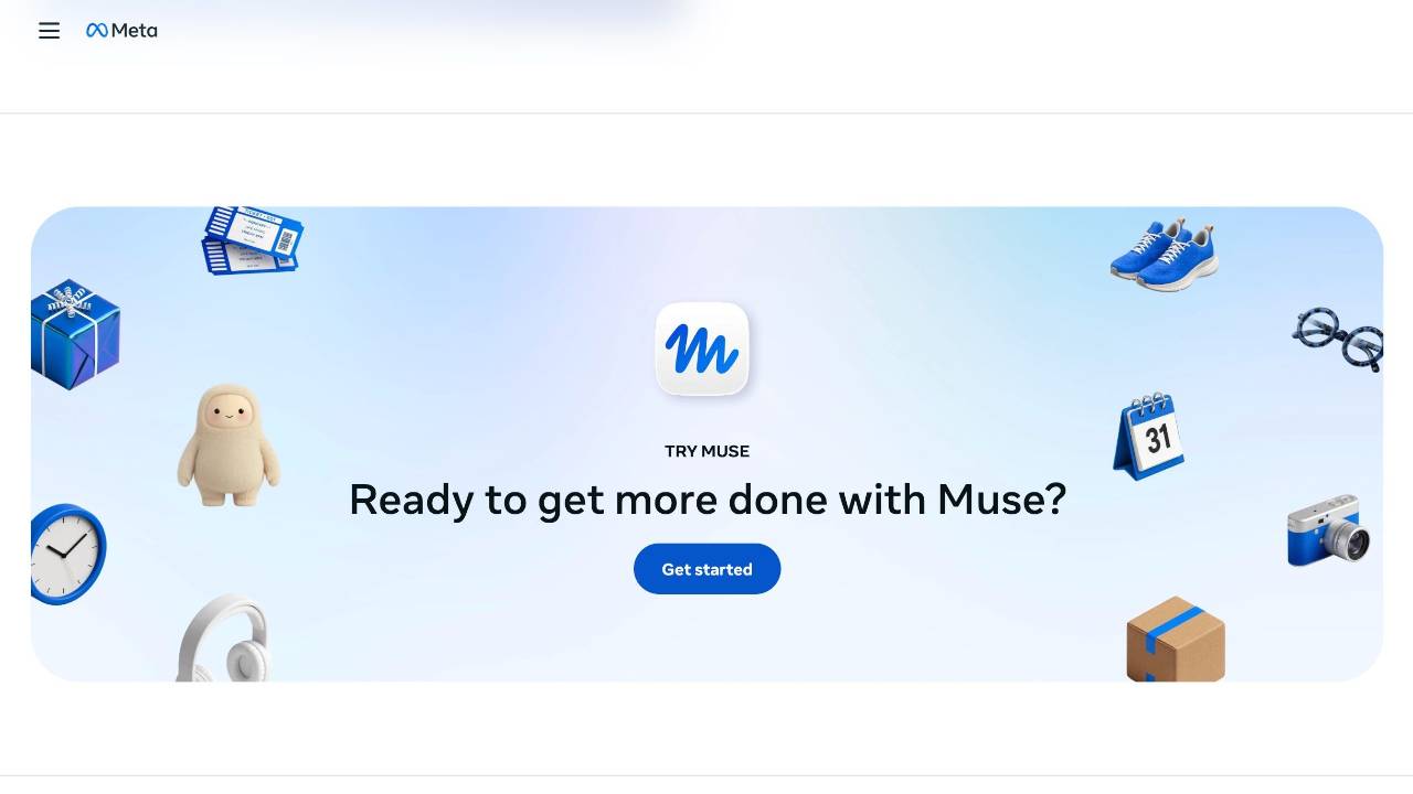 MEta Muse webpage on 92926
