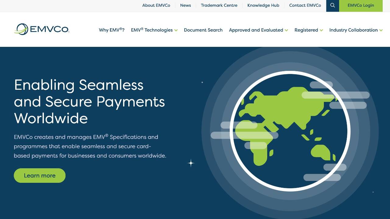 EMVCo hompage on September 2, 2026