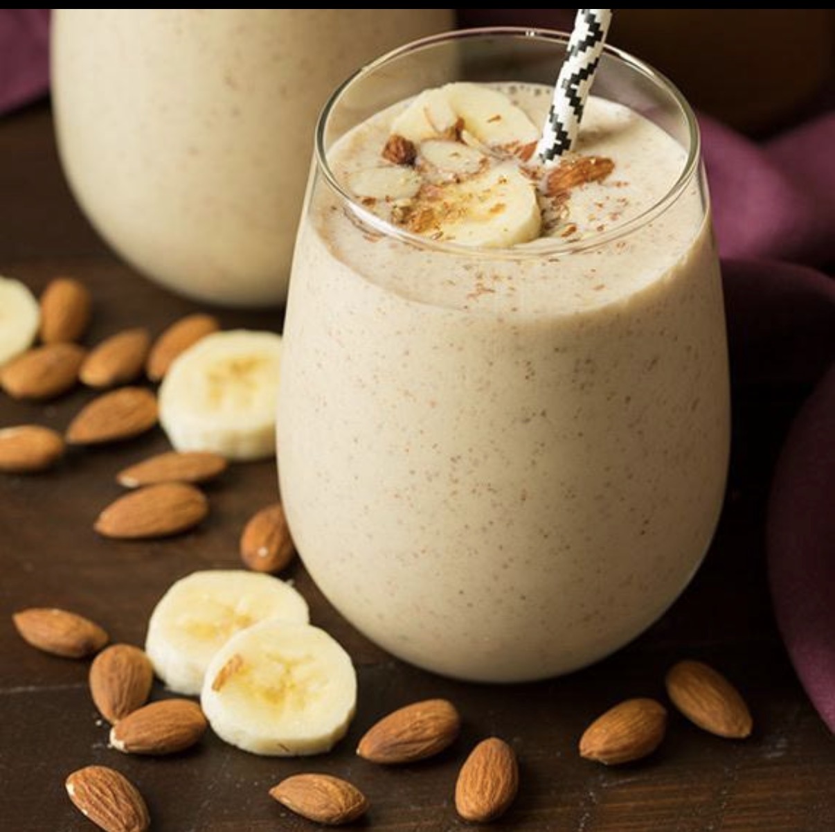 Smoothie banane amandes