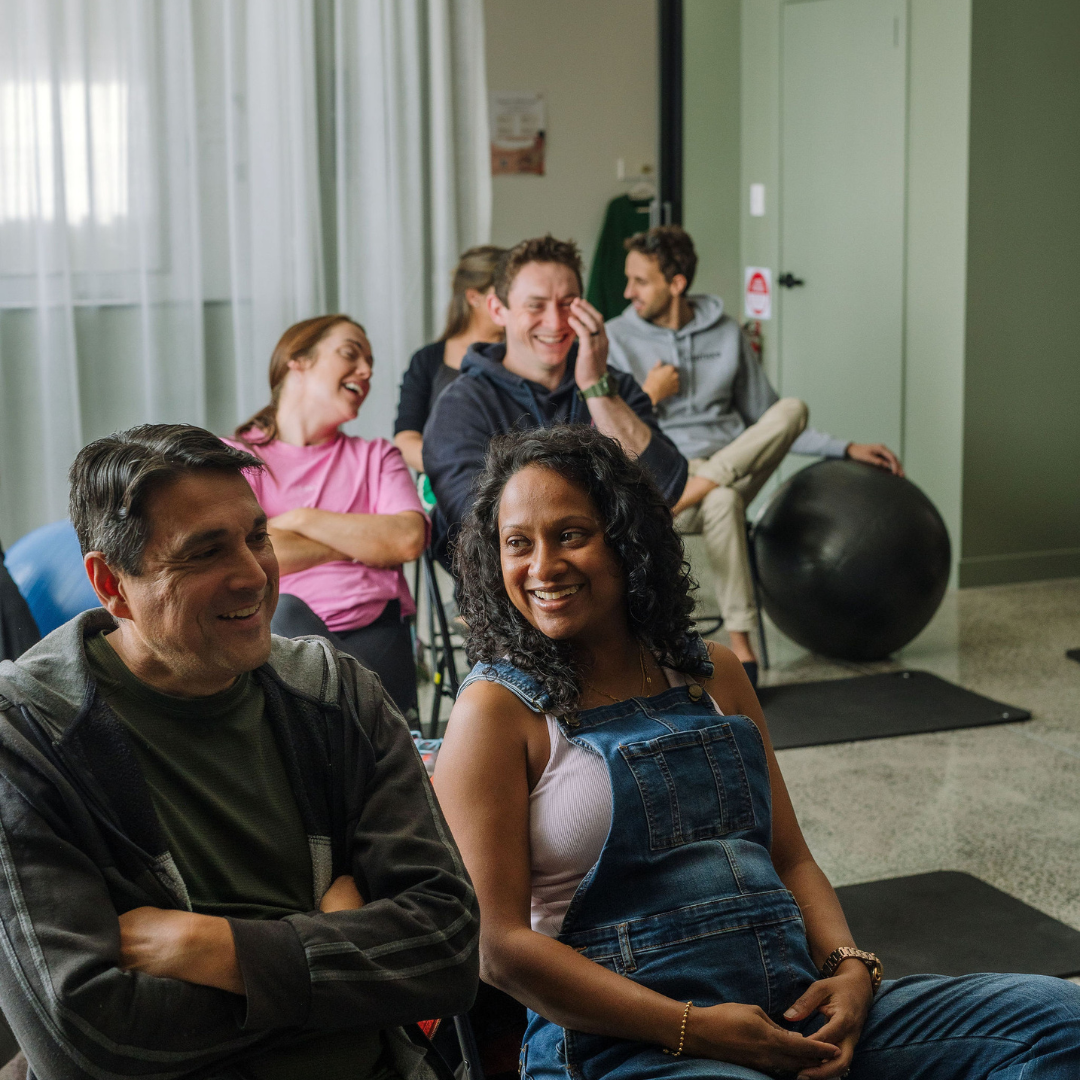 Tam teaching an Empowered Birth class