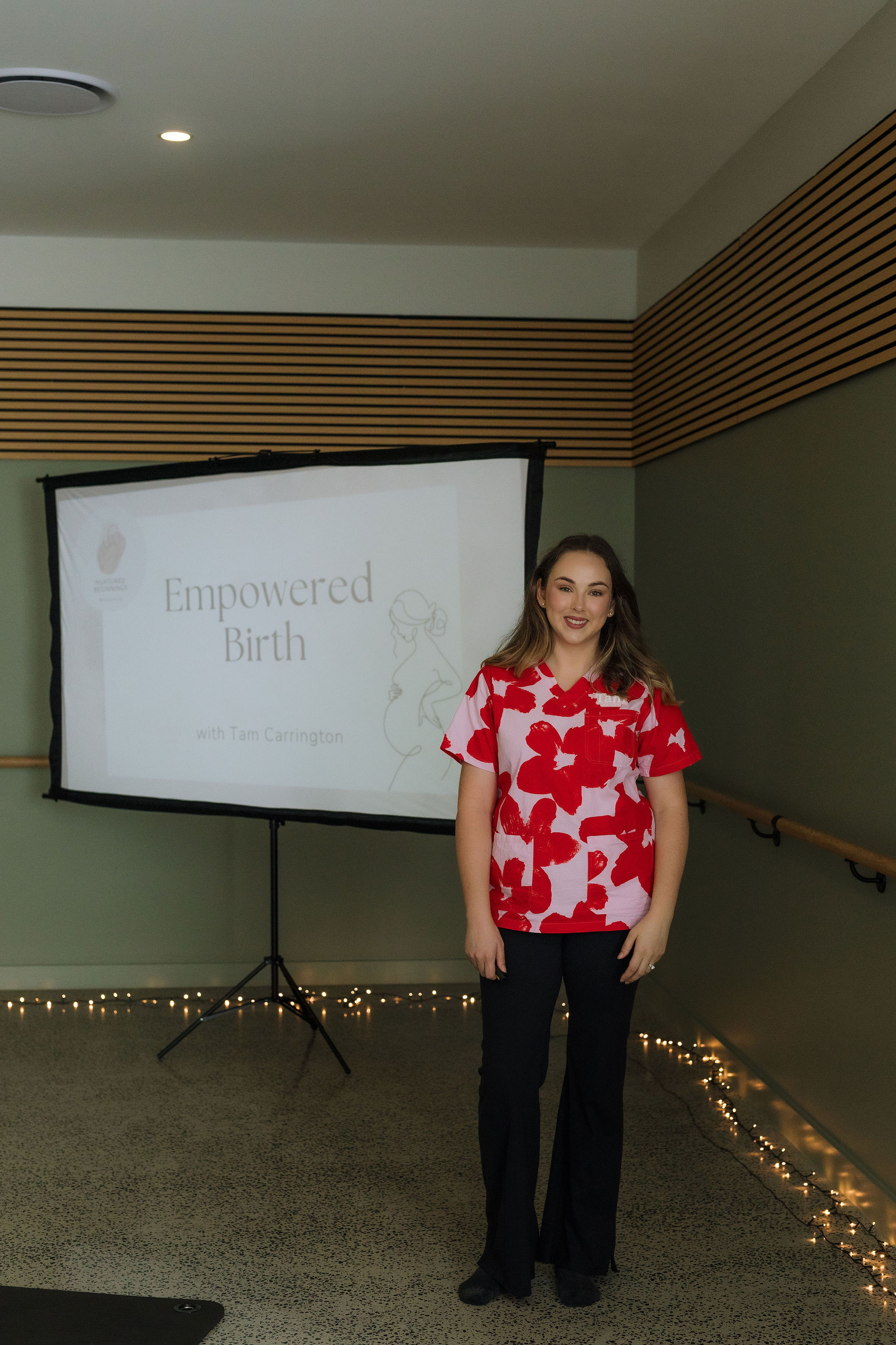 Tam teaching the Empowered Birth class