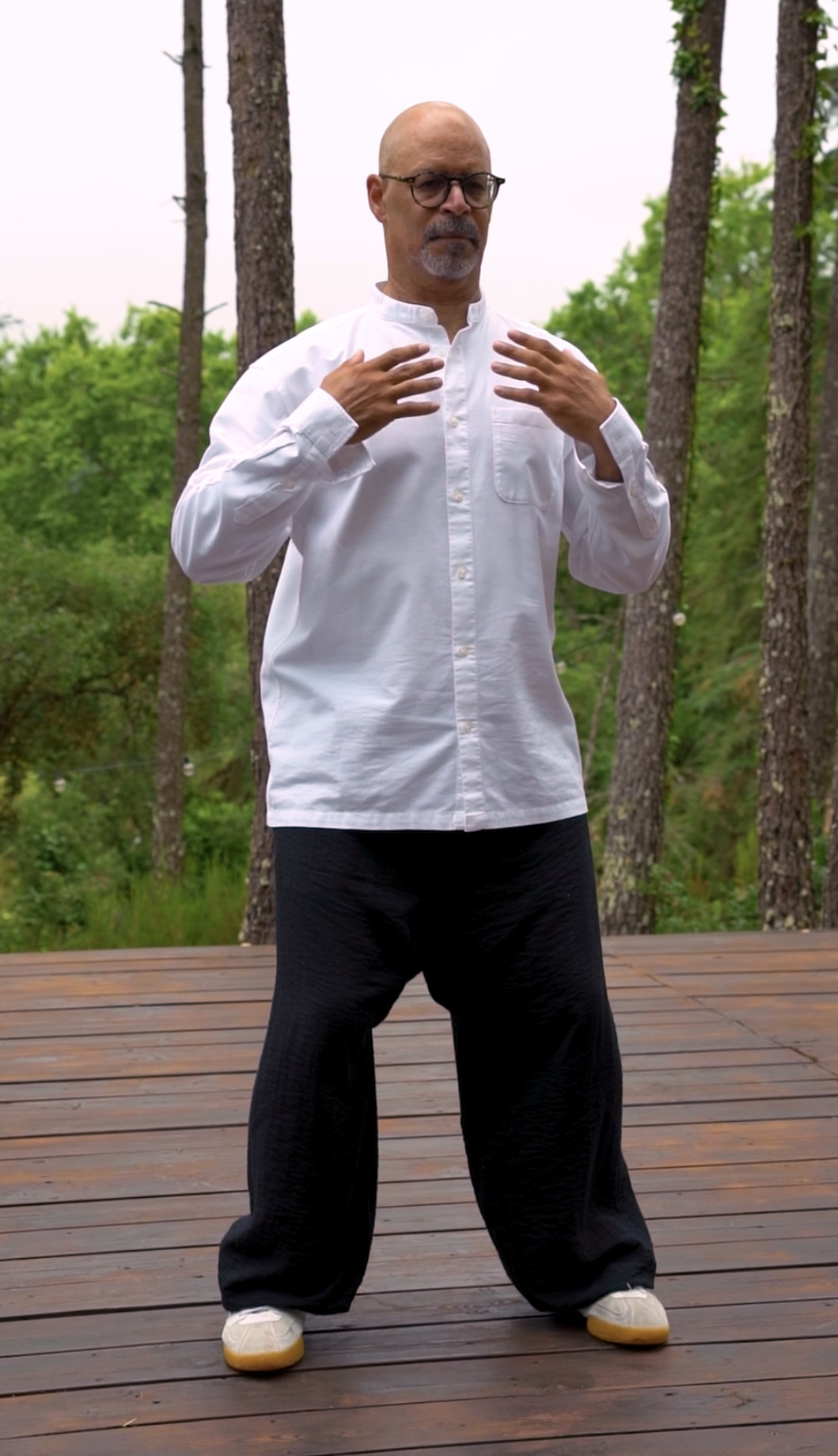 Michael practicing Qigong