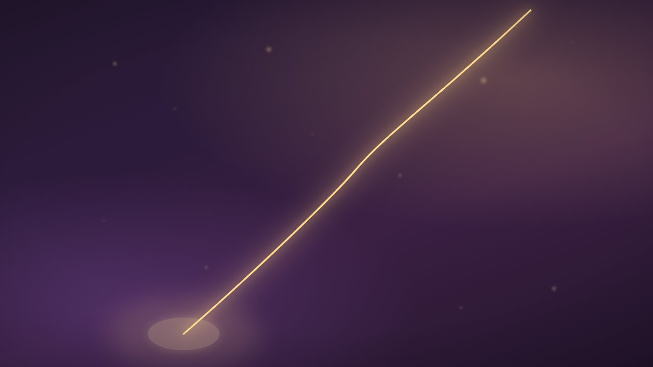 an abstract gold "seam of light" leaking into a soft pool against a deep plum background.