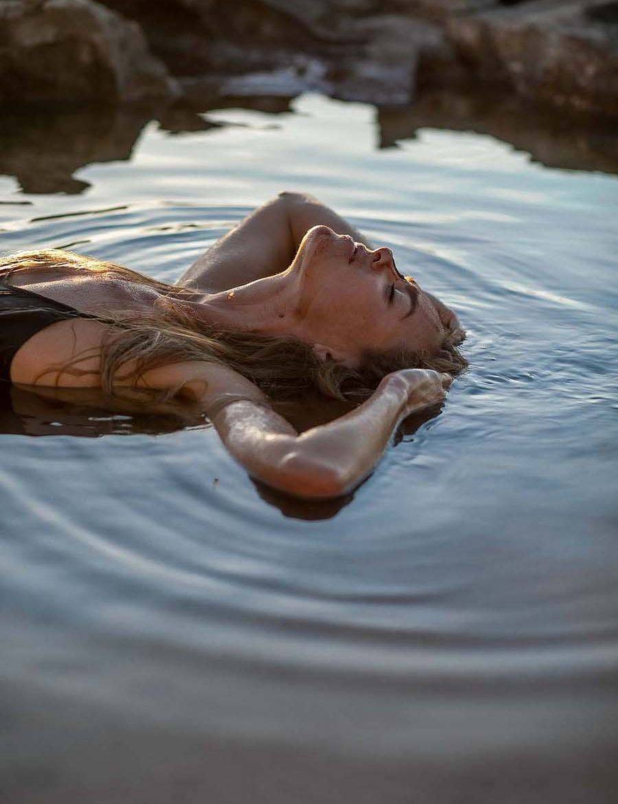 woman being free and wild in womens nature retreat in spain