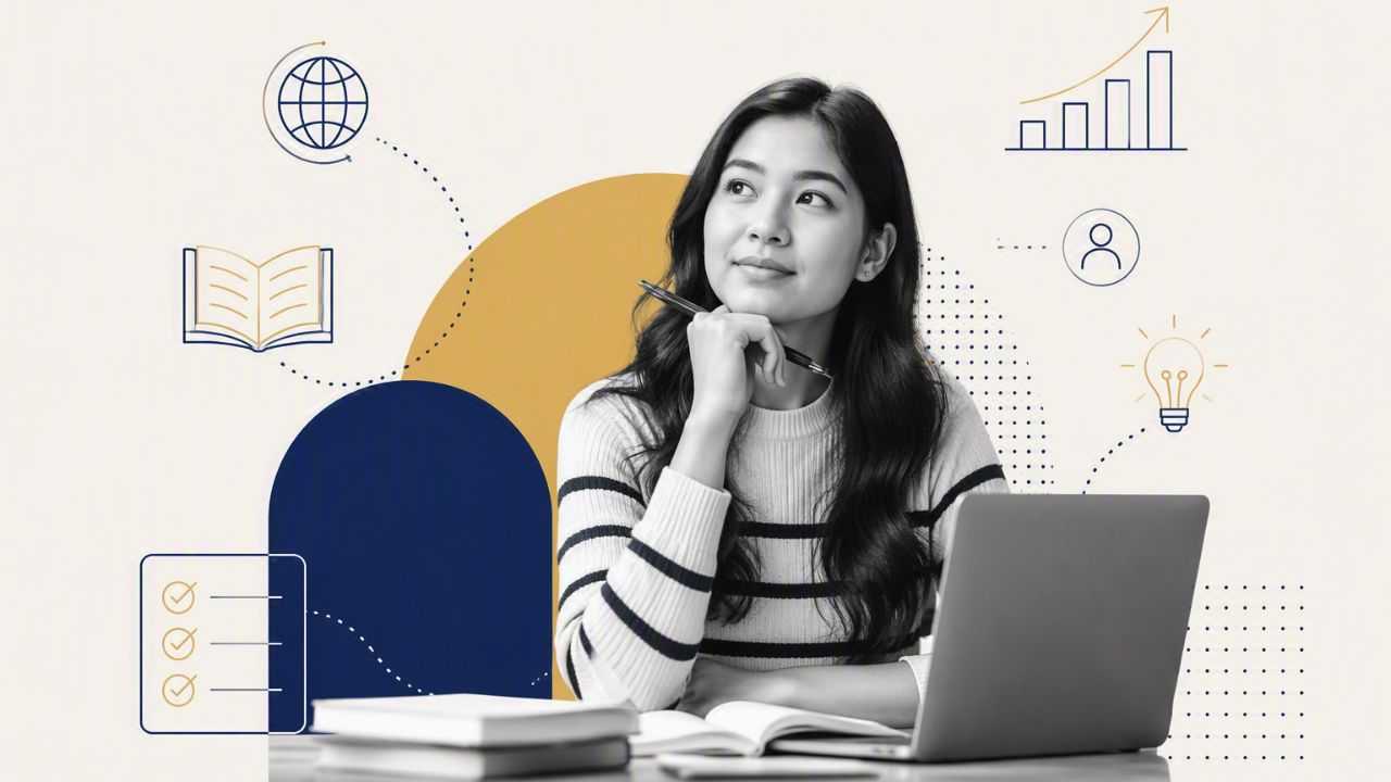 AI Adoption Lessons From Students: Access Is Not Enablement. Student studying using AI. 