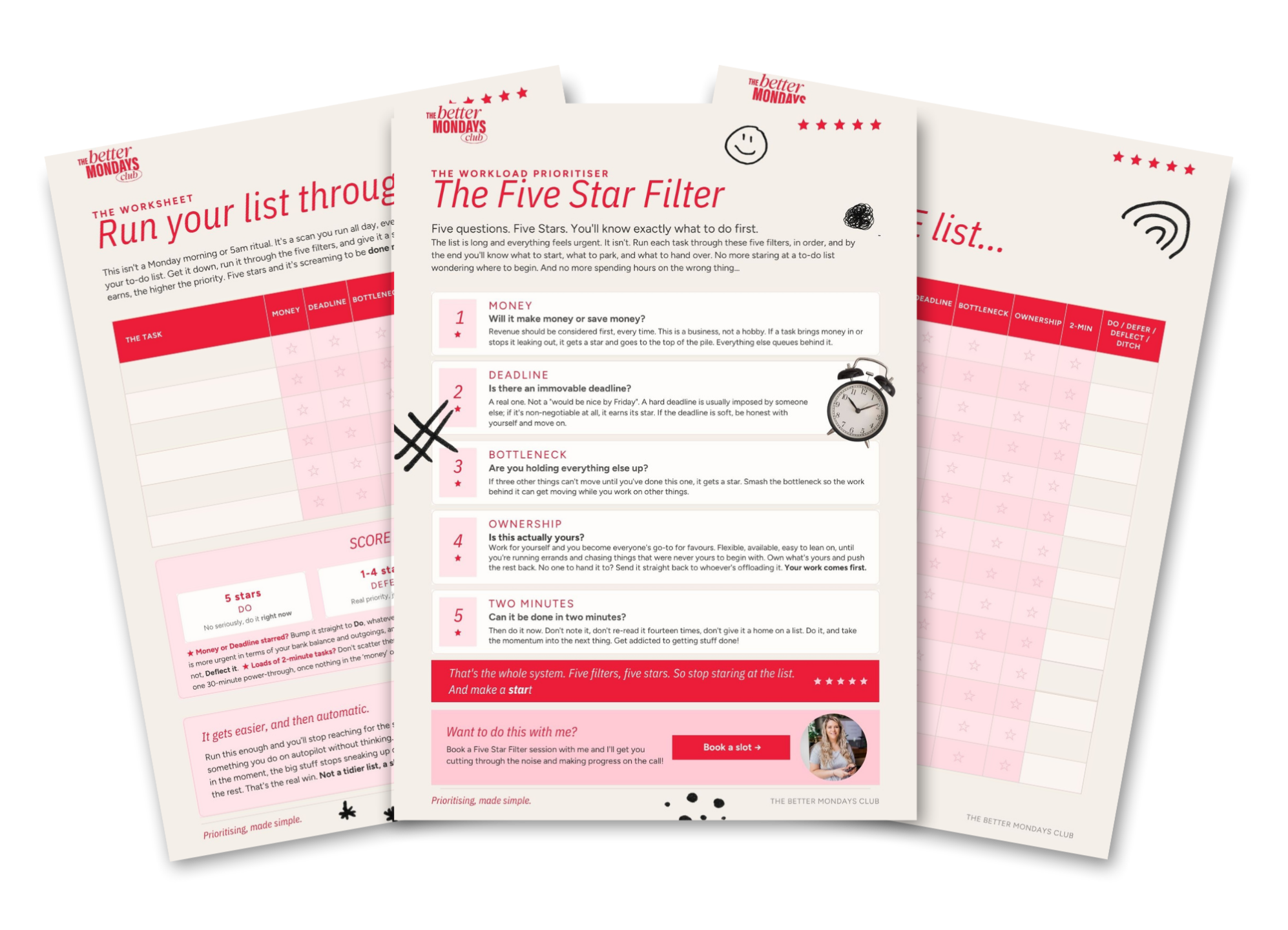The Five Star Filter download, handout and worksheets