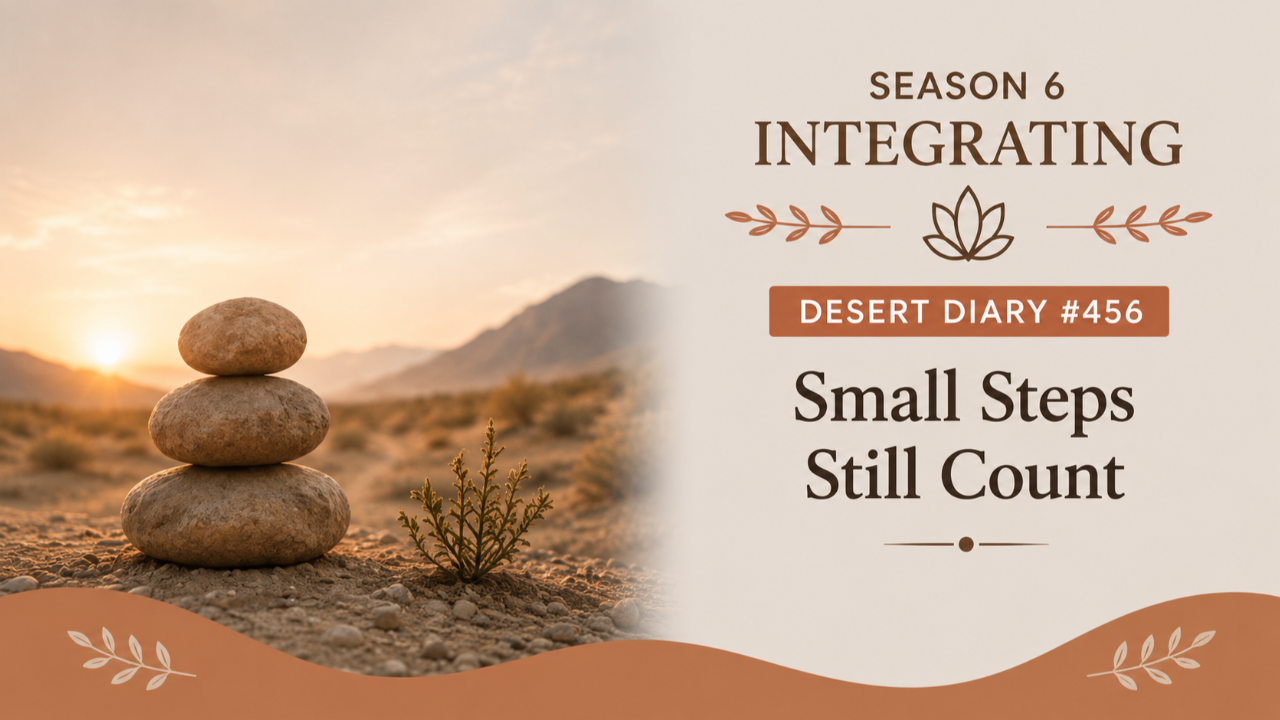 Season 6 Integrating Desert Diary 456 — Small Steps Still Count