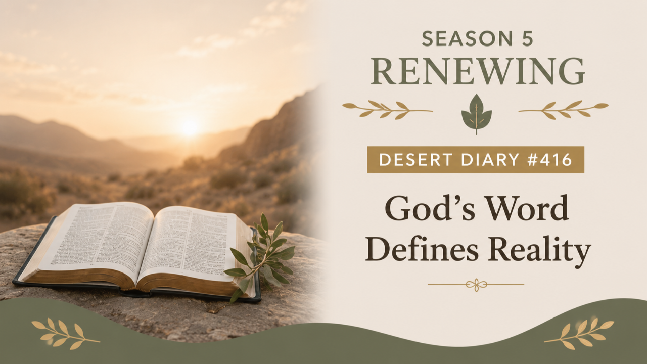 Season 5 Renewing Desert Diary 416 — God's Word Defines Reality