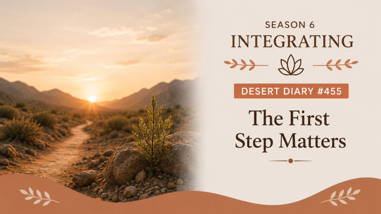 Season 6 Integrating Desert Diary 455 — The First Step Matters