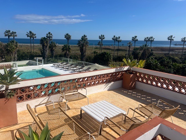 Aerial view of Sotogrande marina and the surrounding coast