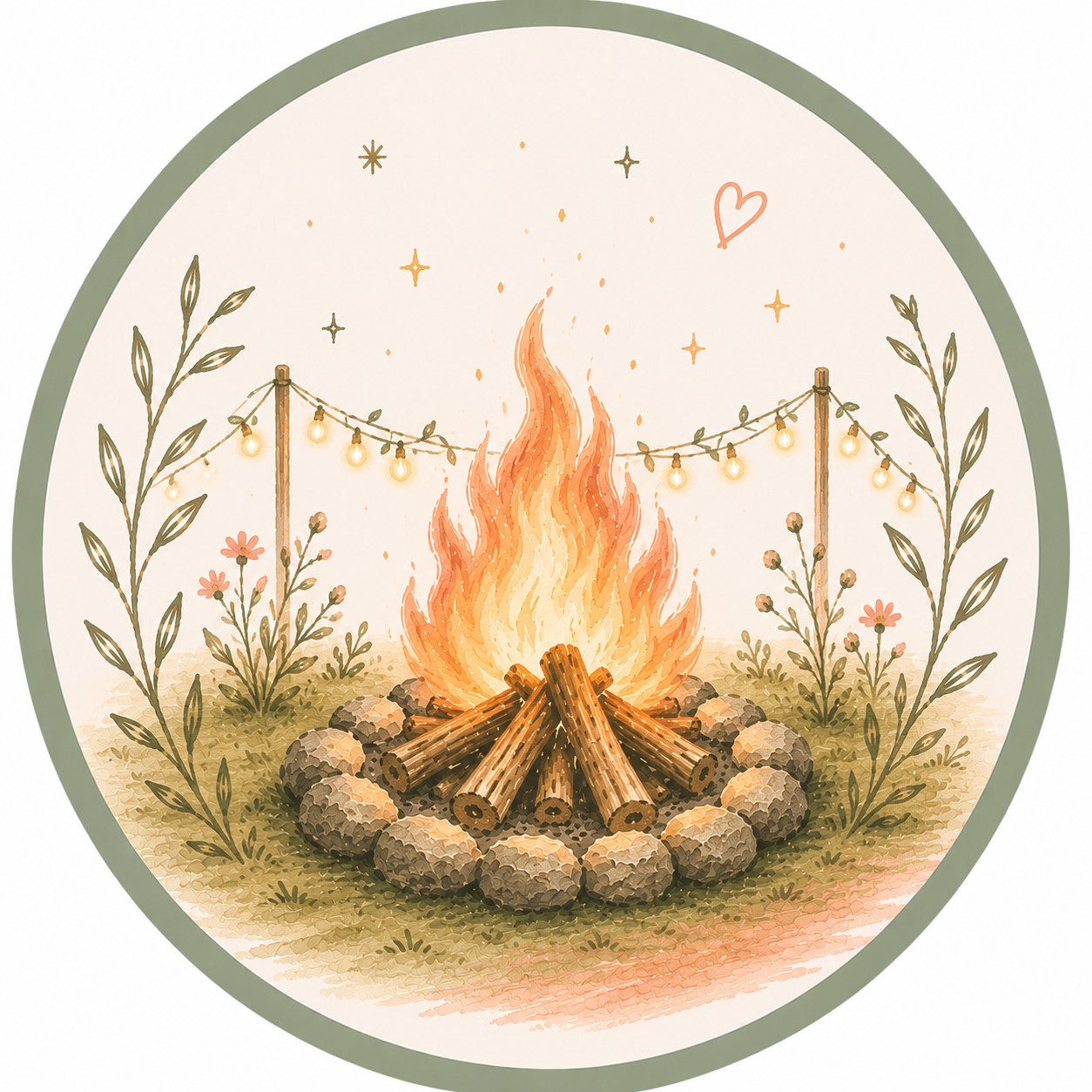 Glowing Campfire