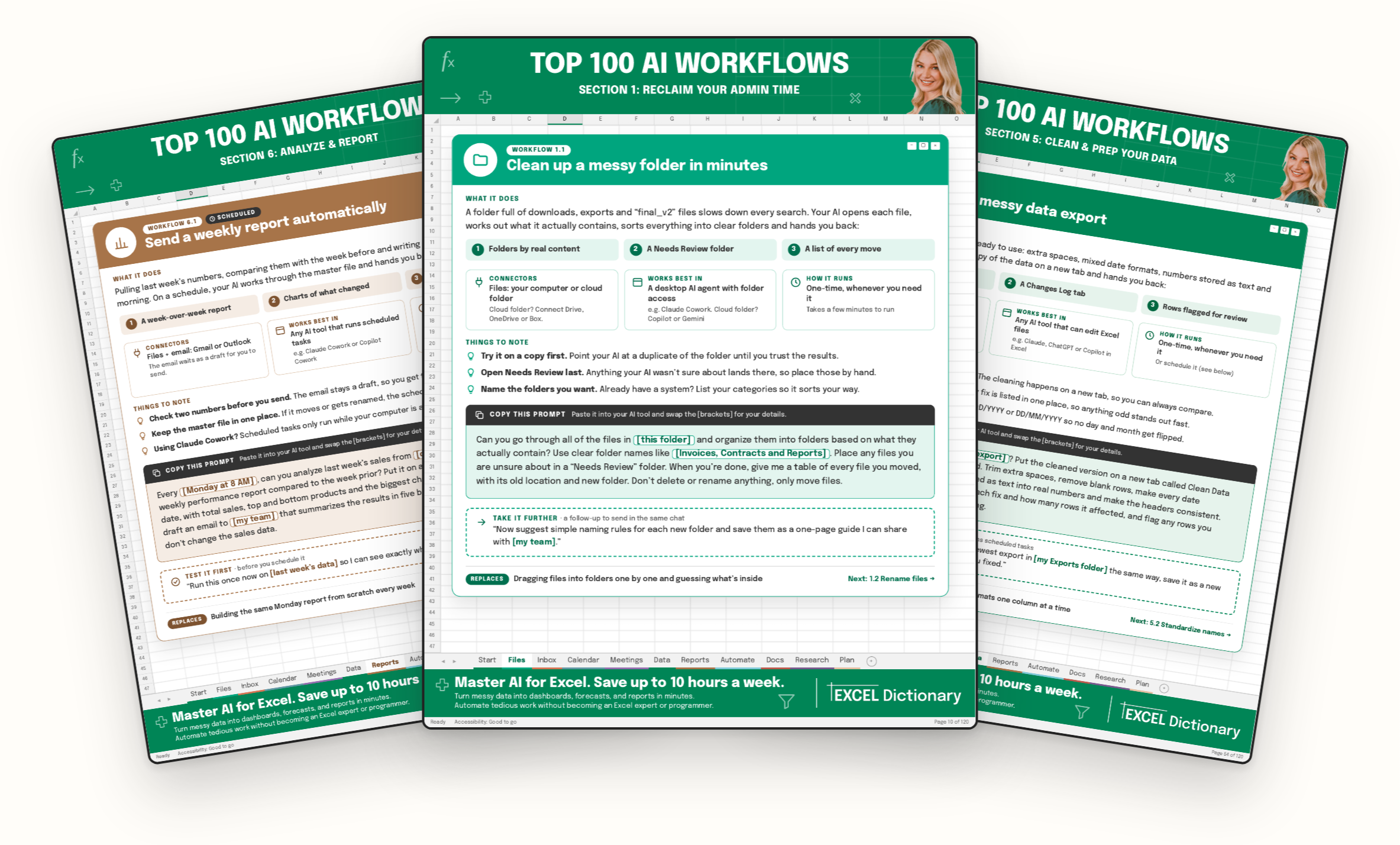 Workflow pages from the guide