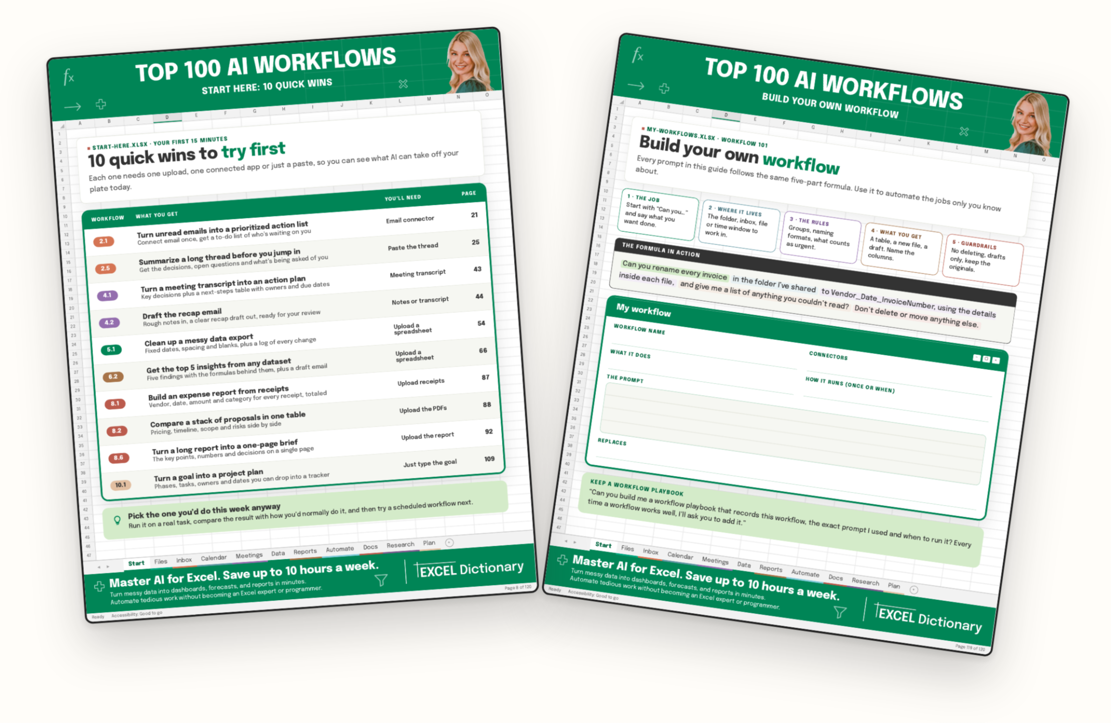 The 10 quick wins page and the build your own workflow page