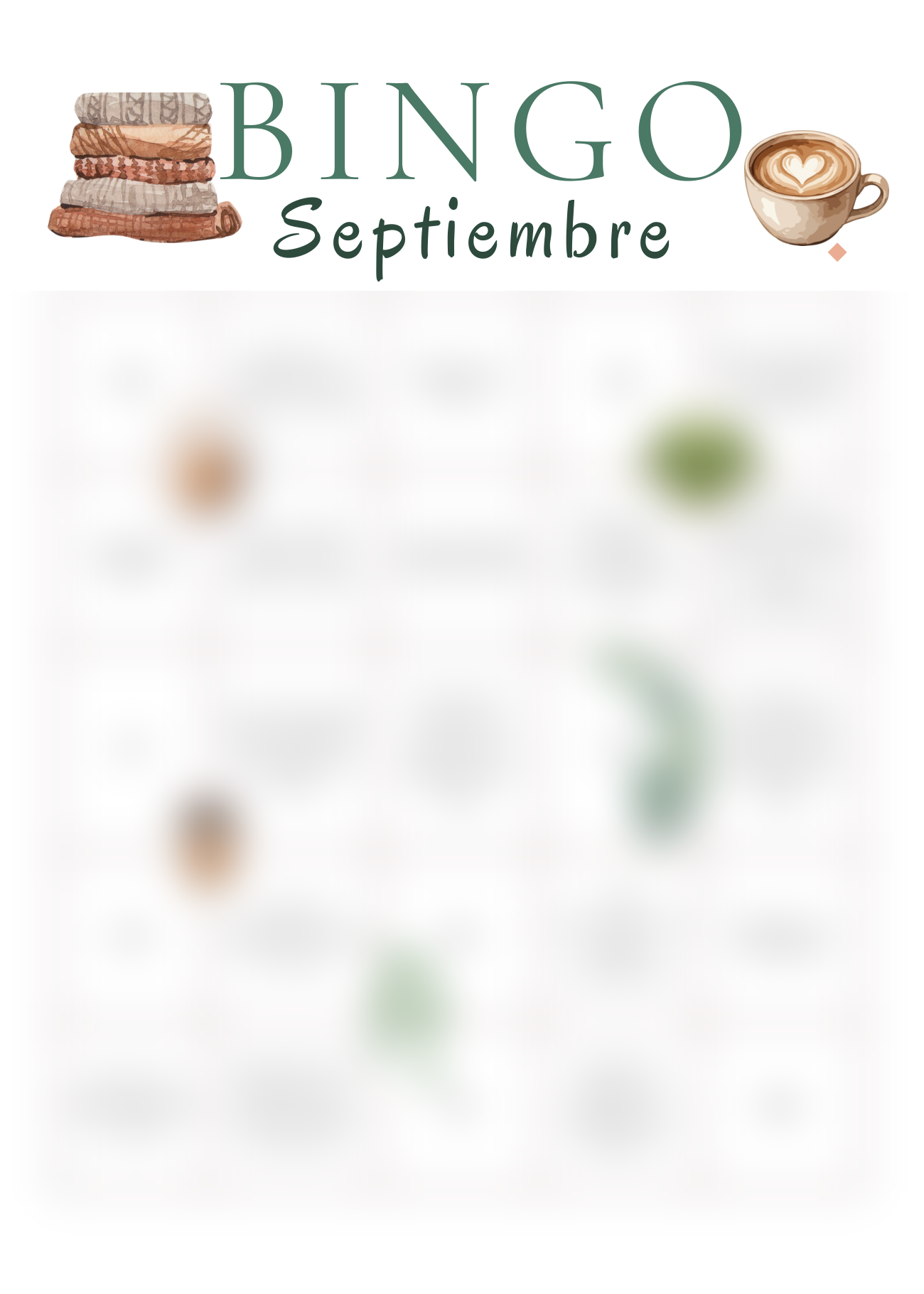 Bingo de Septiembre: Organiza y suelta