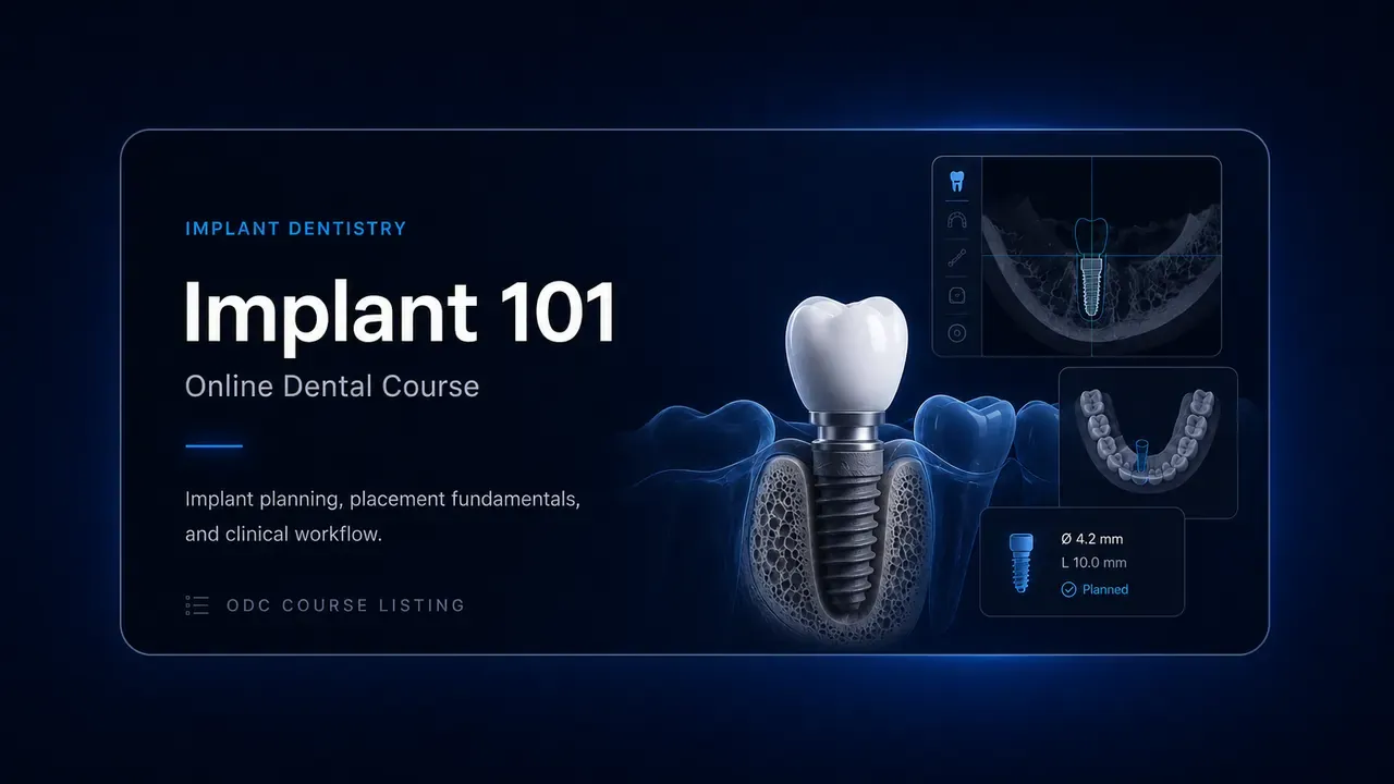 Implant Surgery 101 online implant dentistry course