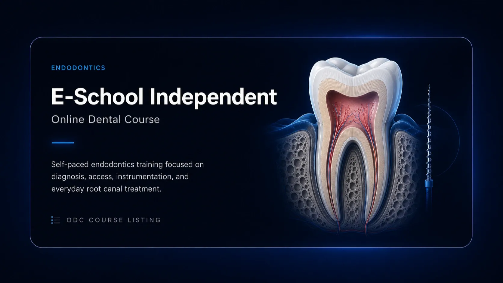 E-School Independent online endodontics course
