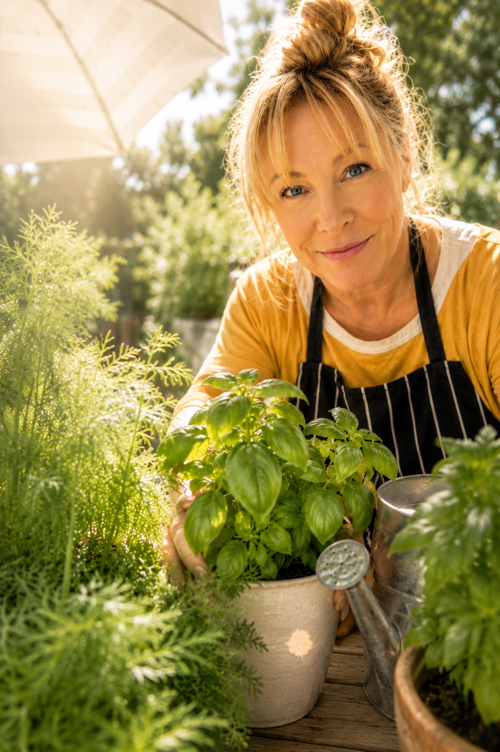 Fresh herbs and nourishing kitchen ingredients for easy meal prep