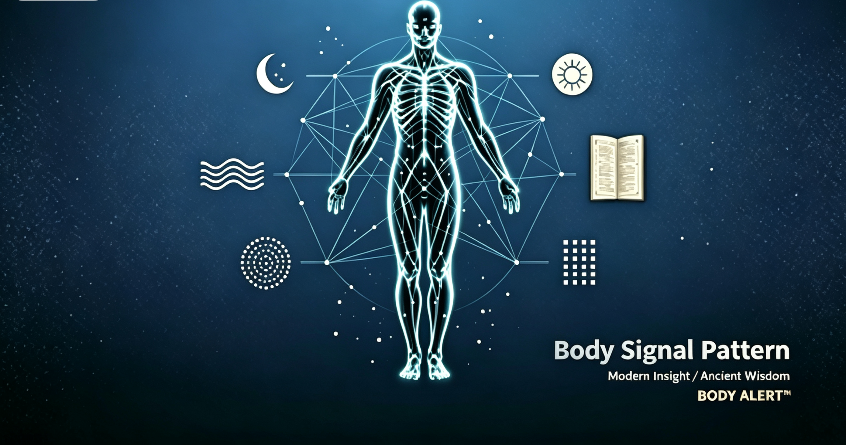 BODY ALERT Blog‐ Body Signal Pattern, modern insight and ancient wisdom wellness visual.