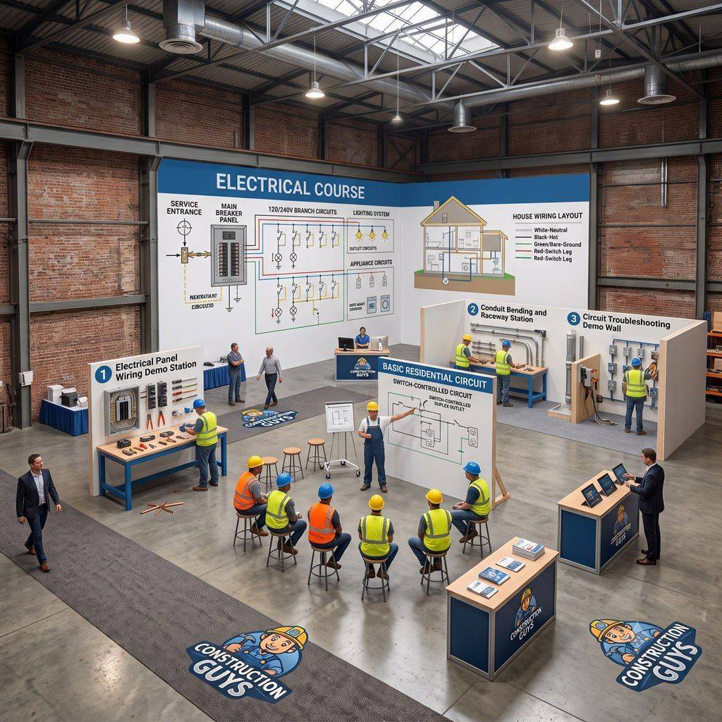 Concept illustration of an electrical teaching station