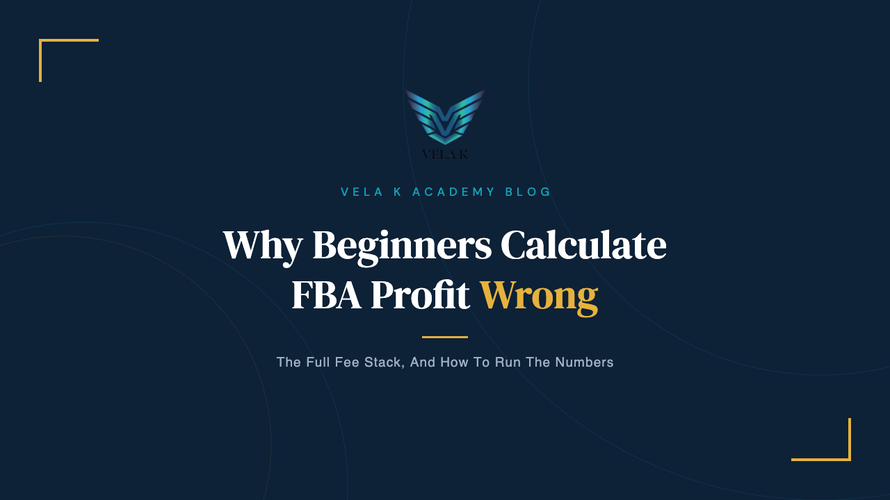 Why do beginners calculate Amazon FBA profit wrong, Vela K Academy blog