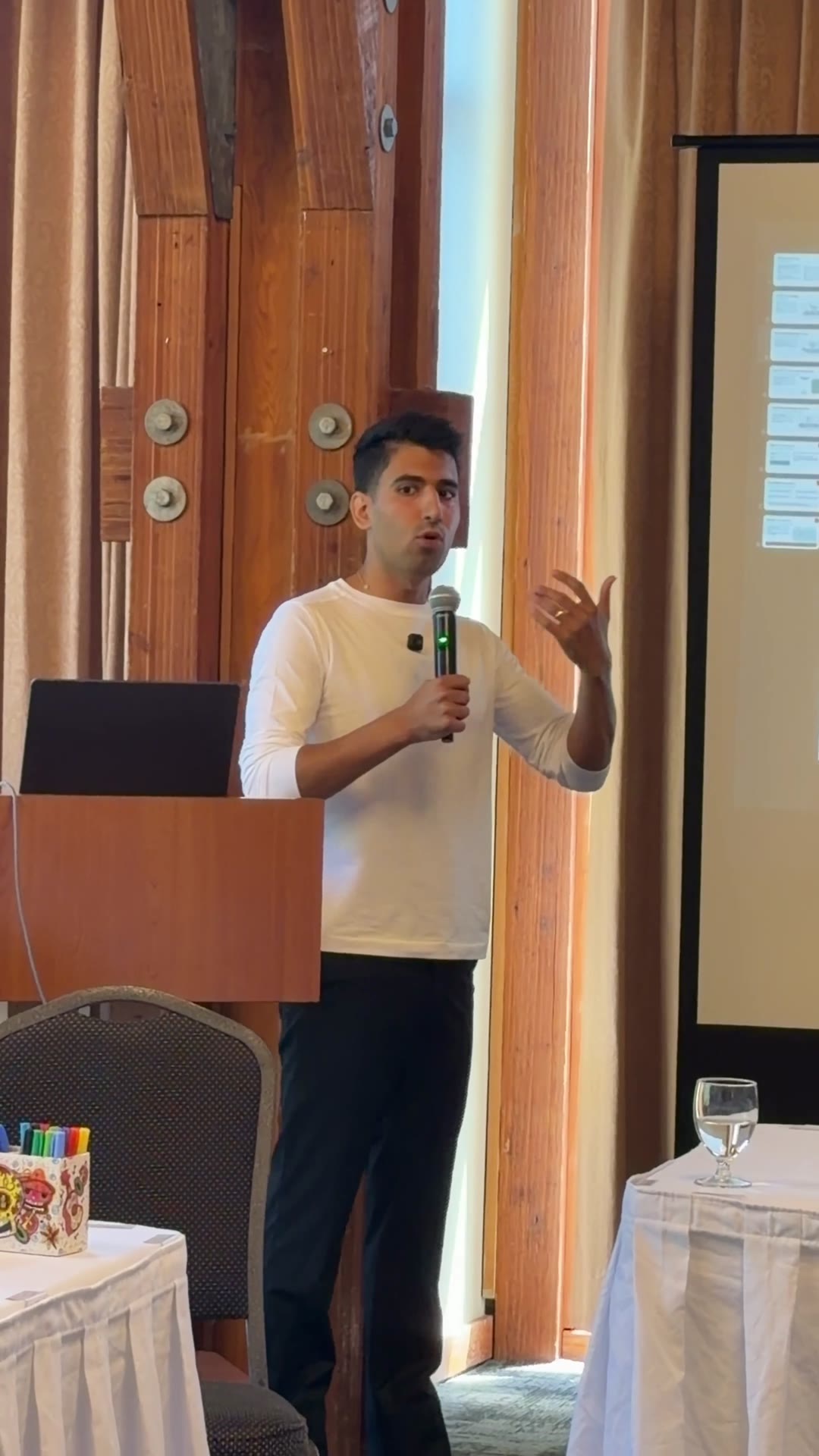 Ali presenting at a Vela K training day