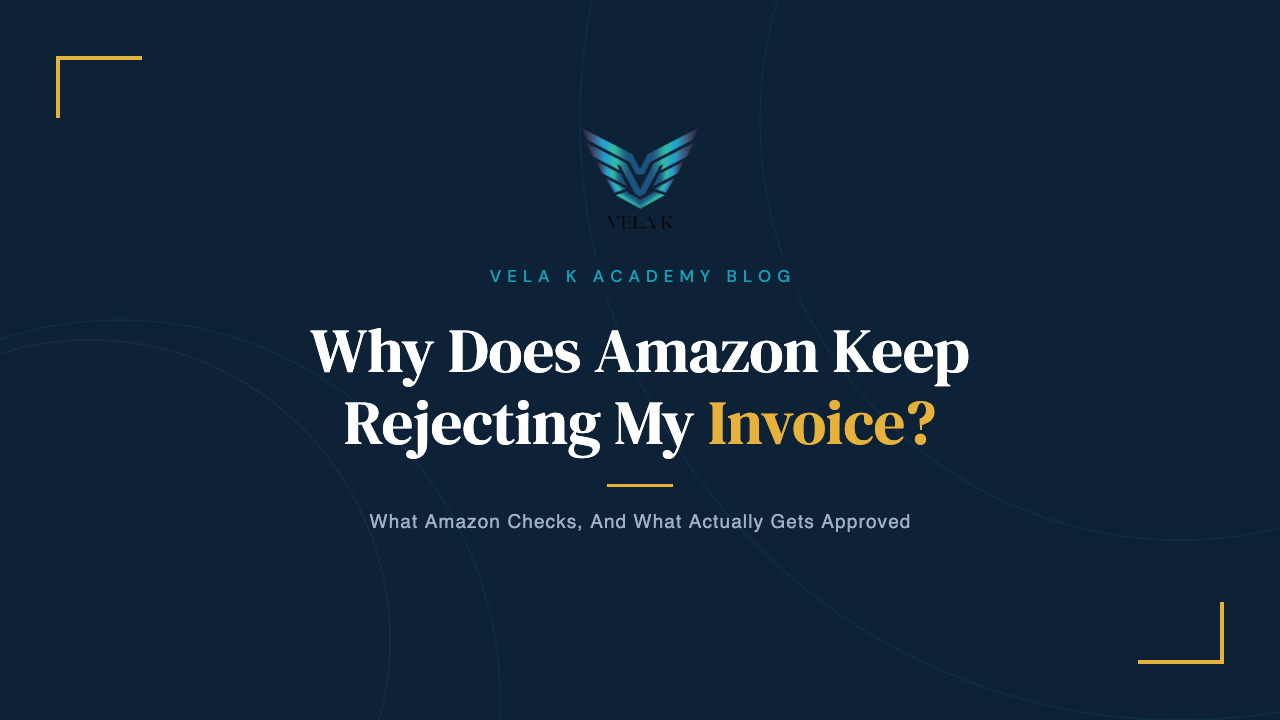 Why does Amazon reject my invoice, Vela K Academy blog