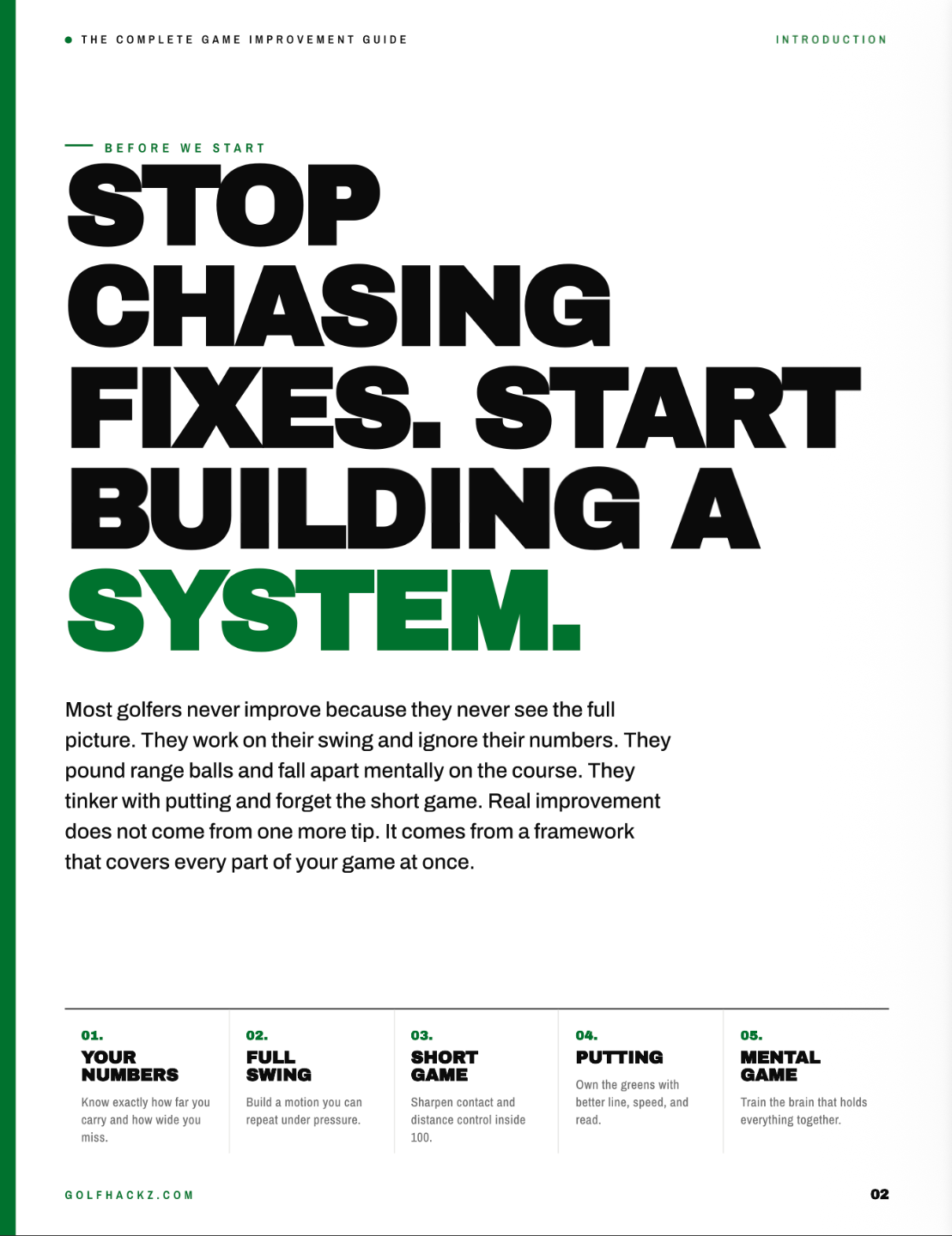 The Complete Game Improvement Guide