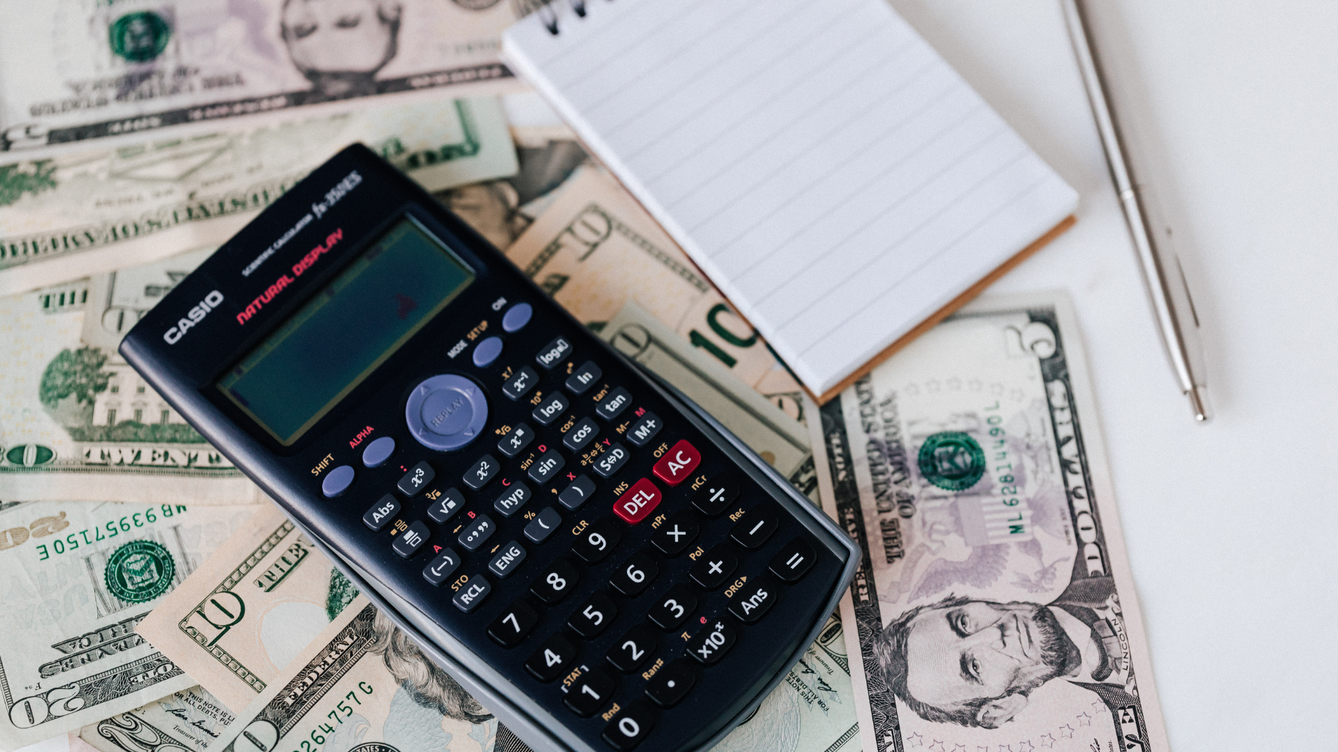 Calculator and cash