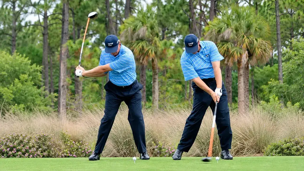 Ernie Els smooth powerful driver swing sequence