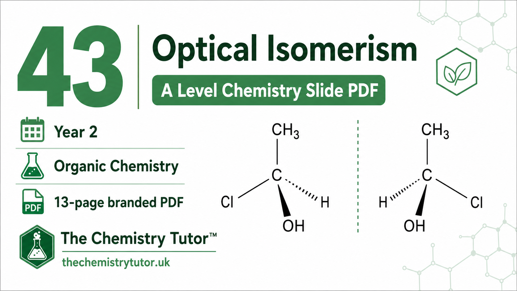 Resource 43 - Optical Isomerism Thumbnail