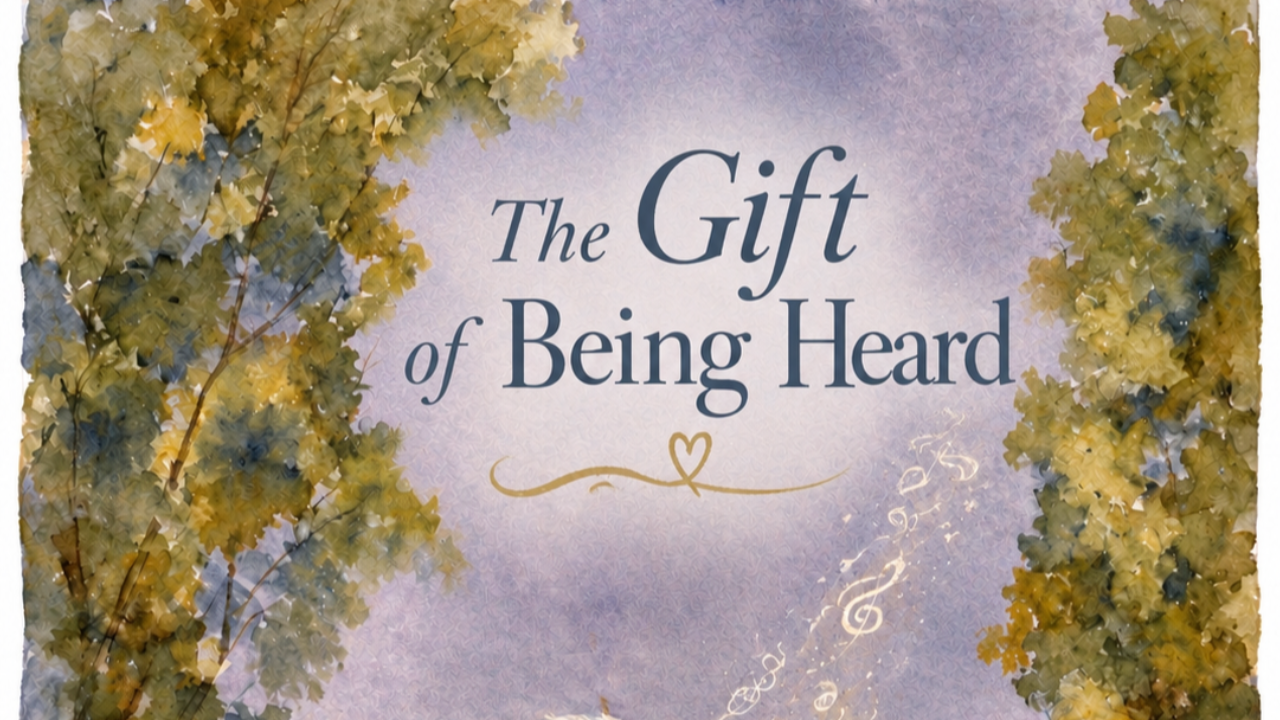 Watercolor cover for Gift of Being Heard - by Penelope Protheroe