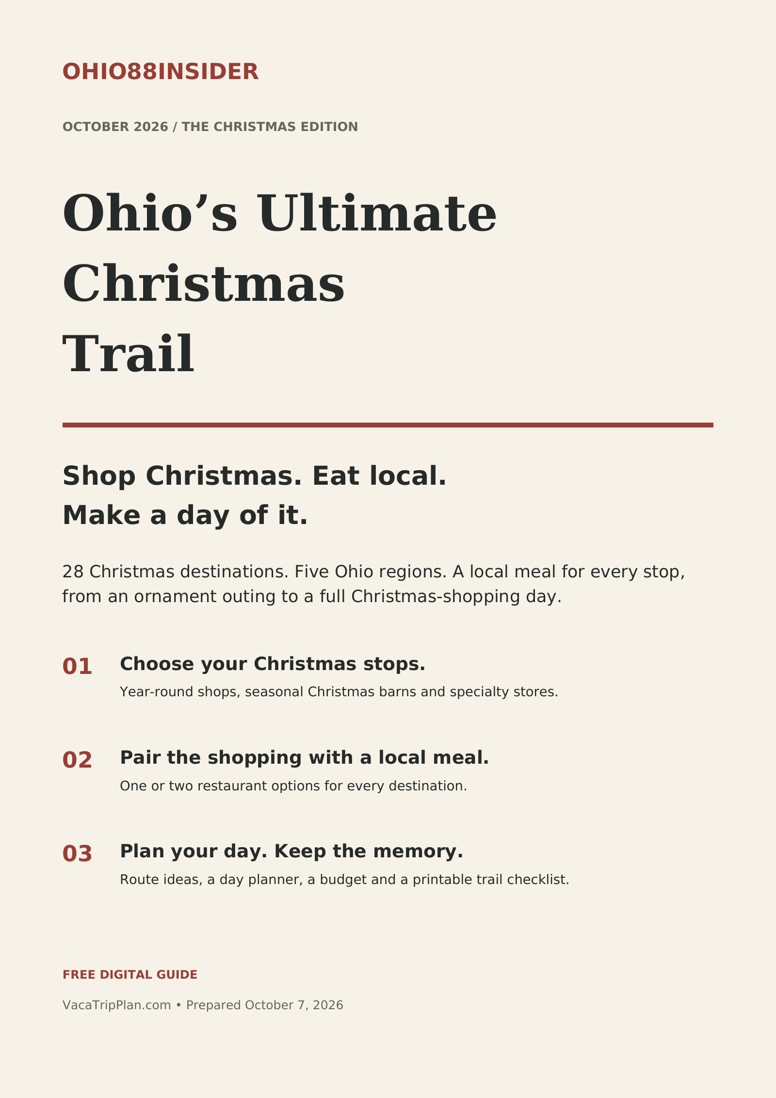 Ohio’s Ultimate Christmas Trail free guide, 2026