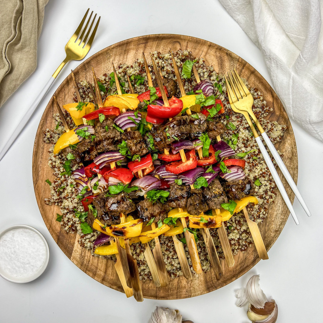Protein & Antioxidant-Packed Beef Tenderloin and Veggies with Quinoa