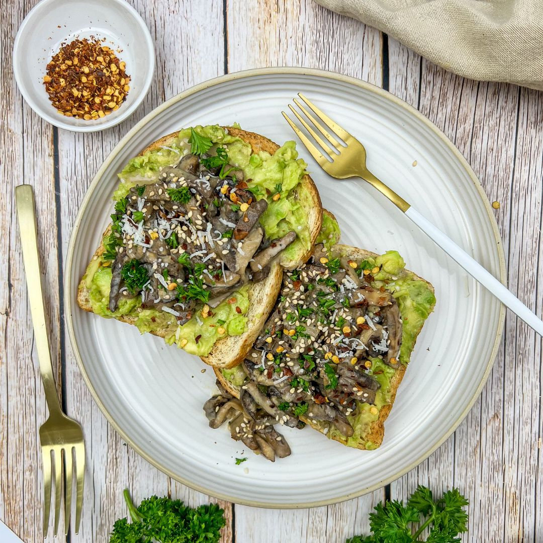 Focus Fuel: Creamy Mushrooms on Avocado Toast